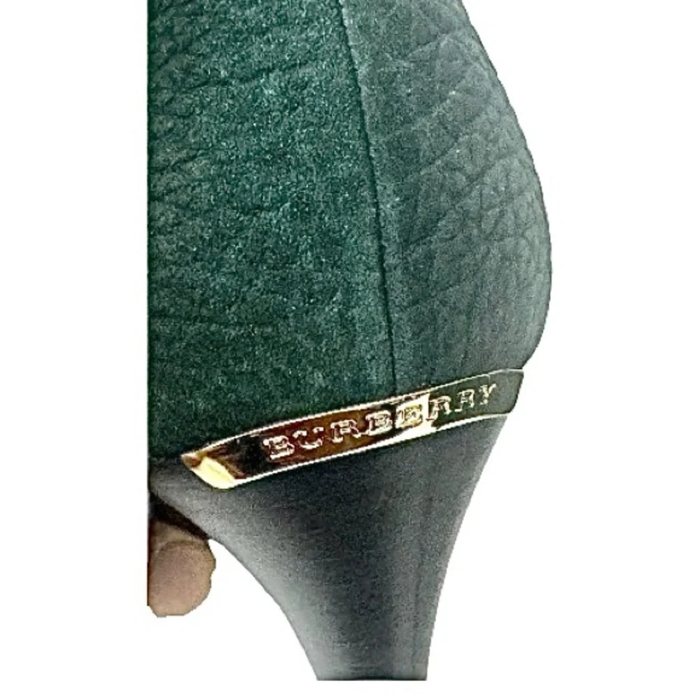 Burberry Haverstock Women’s Shoes 7.5 US / 38 EU Forest Green Nubuck Leather